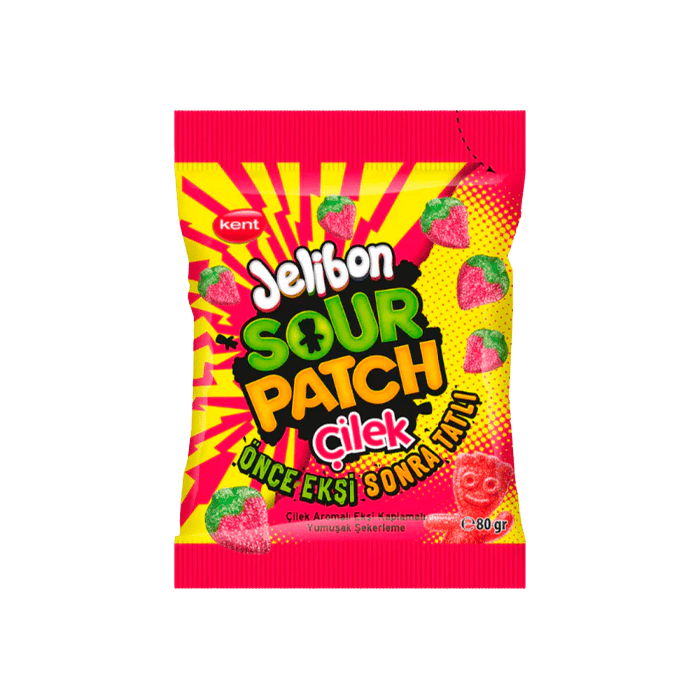 Jelibon Sour Patch Fresa 80g - Distribución Mayorista