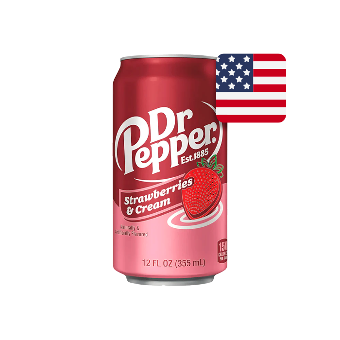 Dr Pepper Strawberries and Cream 355ml | Distribución Mayorista