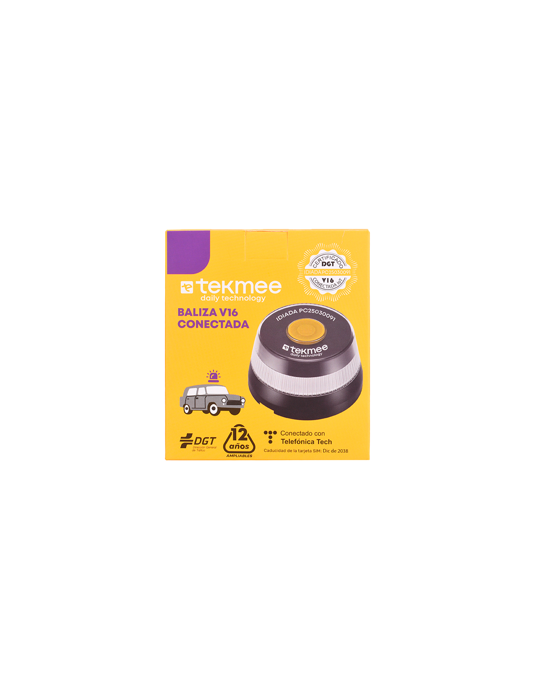 Baliza v16 Conectada Tekmee | Distribución Mayorista