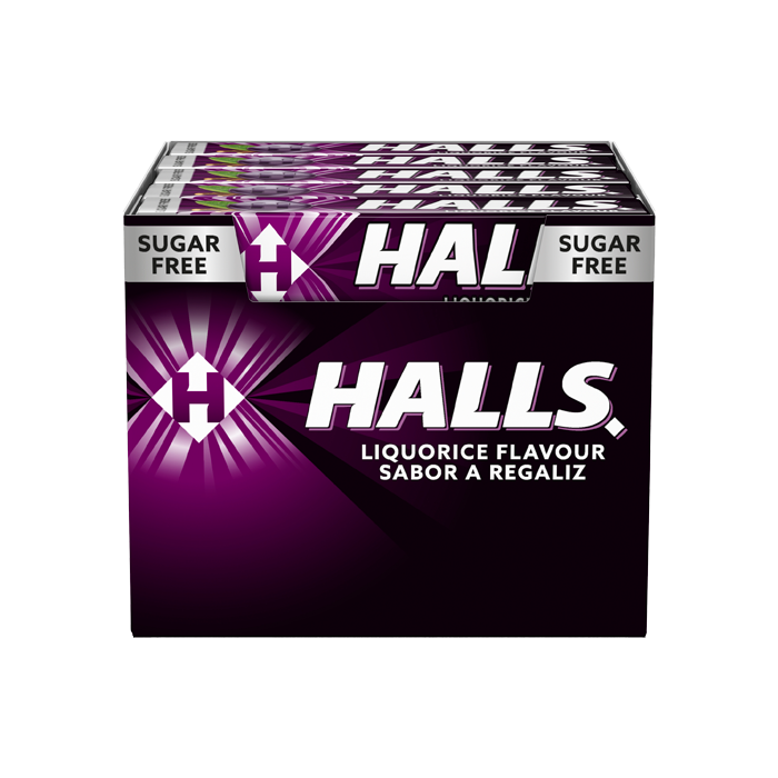 Halls Liquorice S/A 20 units - Distribución Mayorista