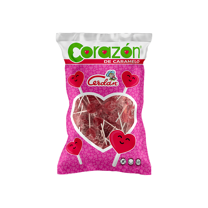 Mini Heart Lollipop 5.6 g Cerdán Caramelos - Distribución Mayorista